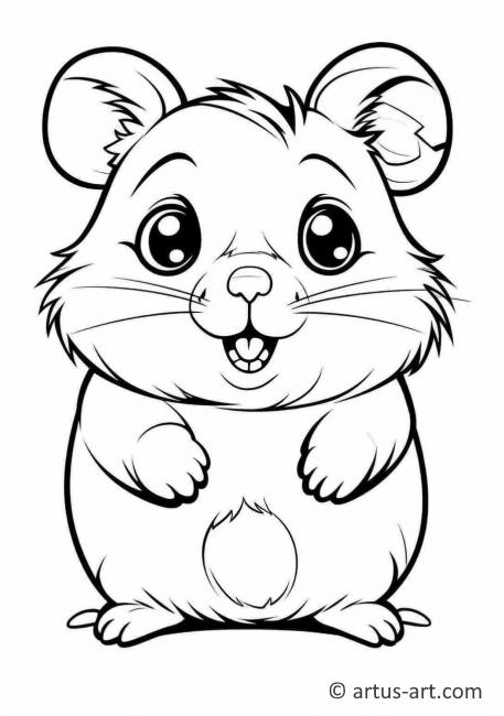 Hamsters Coloring Page For Kids